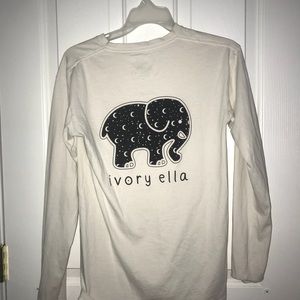 ✨IVORY ELLA WHITE CONSTELLATION LONG SLEEVE SHIRT✨